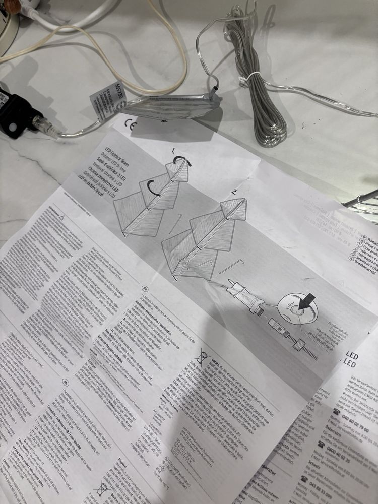 Choinka led wysoka 45 zewnętrzna święta IP 44