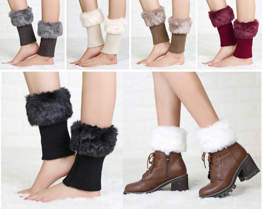 Митенки з хутром всередині теплі рукави чорні мітенки сіре хутро