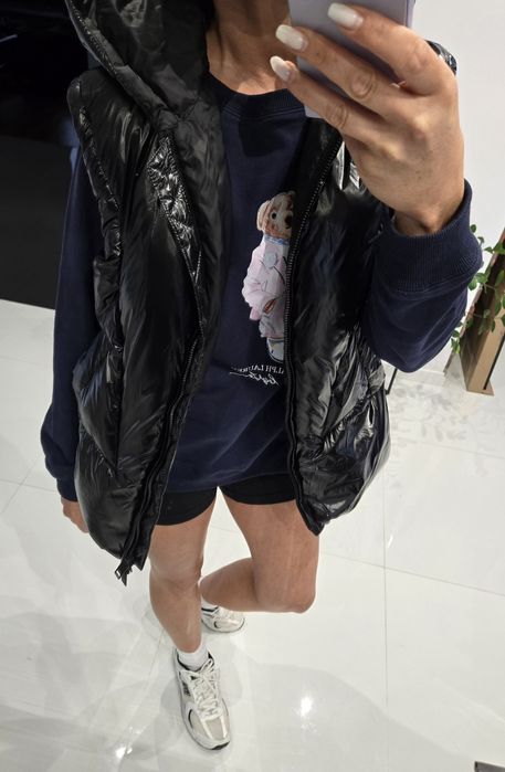 Kamizelka Massimo Dutti 38 oversize bezrekawnik lakierowany