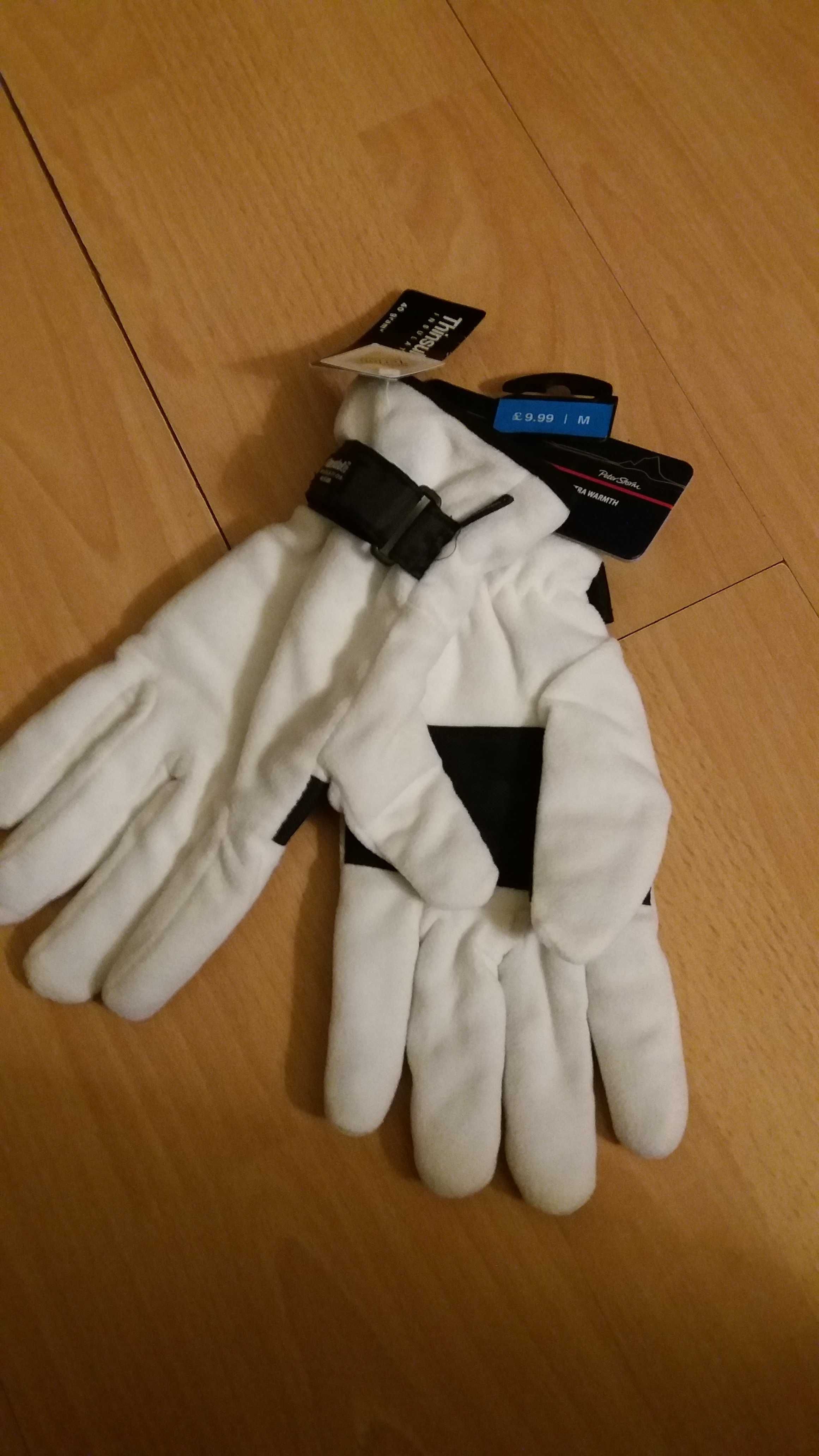 Rękawiczki narciarskie białe