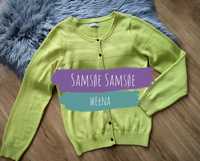 Sweter / Kardigan Samsøe Samsøe XL  // wełna, limonkowy , wada