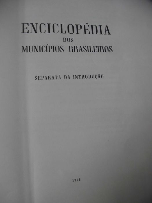 Enciclopédia dos Municípios Brasileiros 1958 - Raro