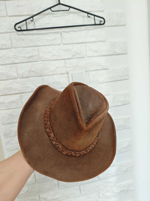 Minnetonka USA ковбойський капелюх L / M чоловічий шкіряний коричневий