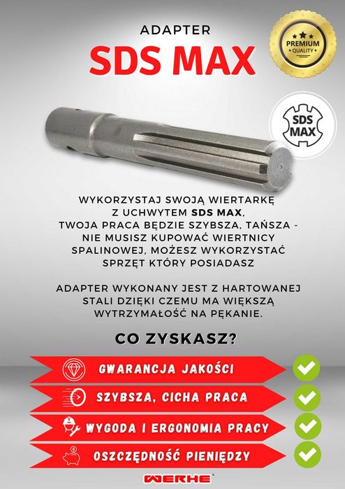 Adapter Max wiertnica świder gleba studnia słupki