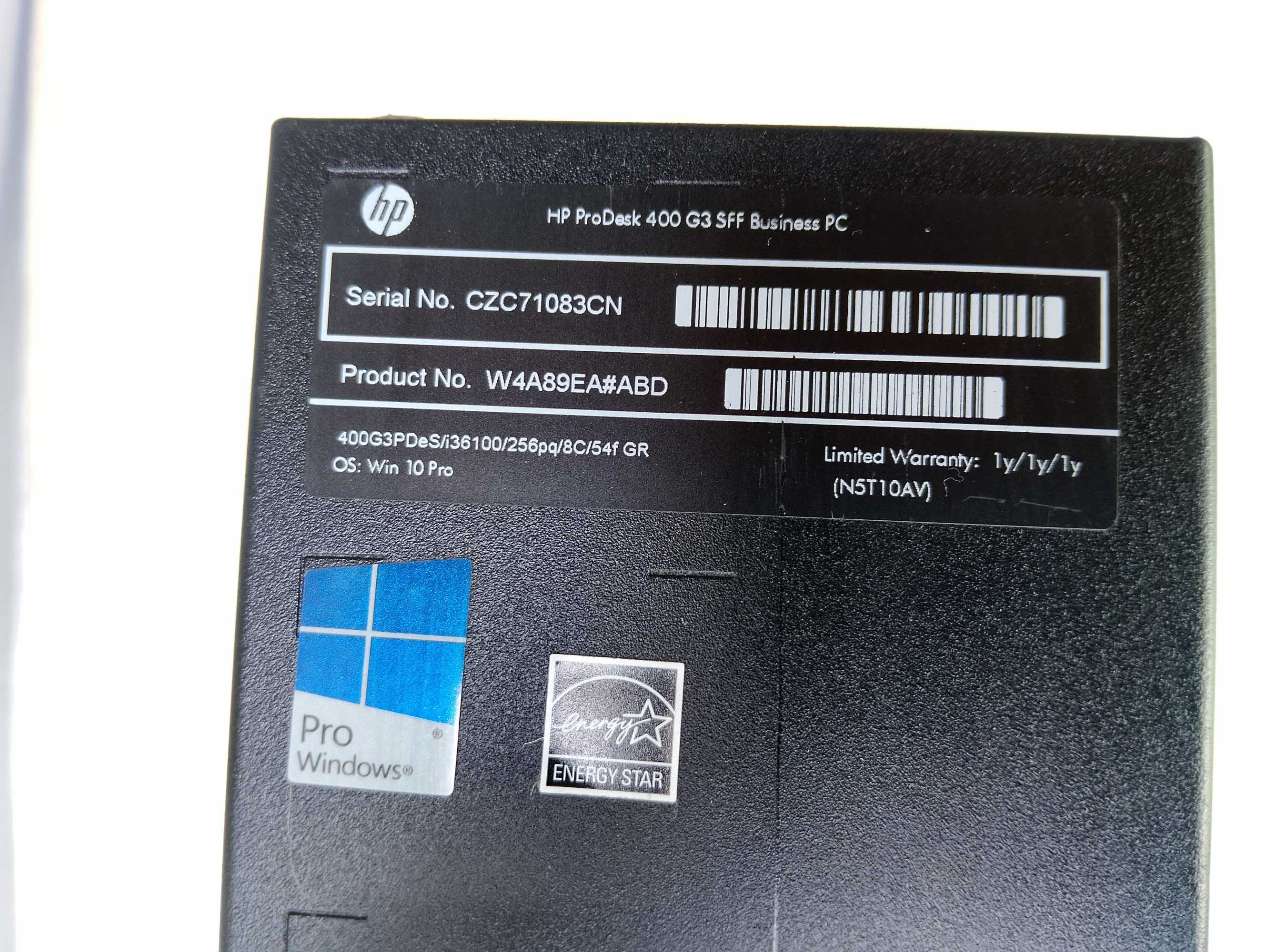 Системник HP ProDesk 400 G3(i3-6100, 8Gb DDR4, No HDD)