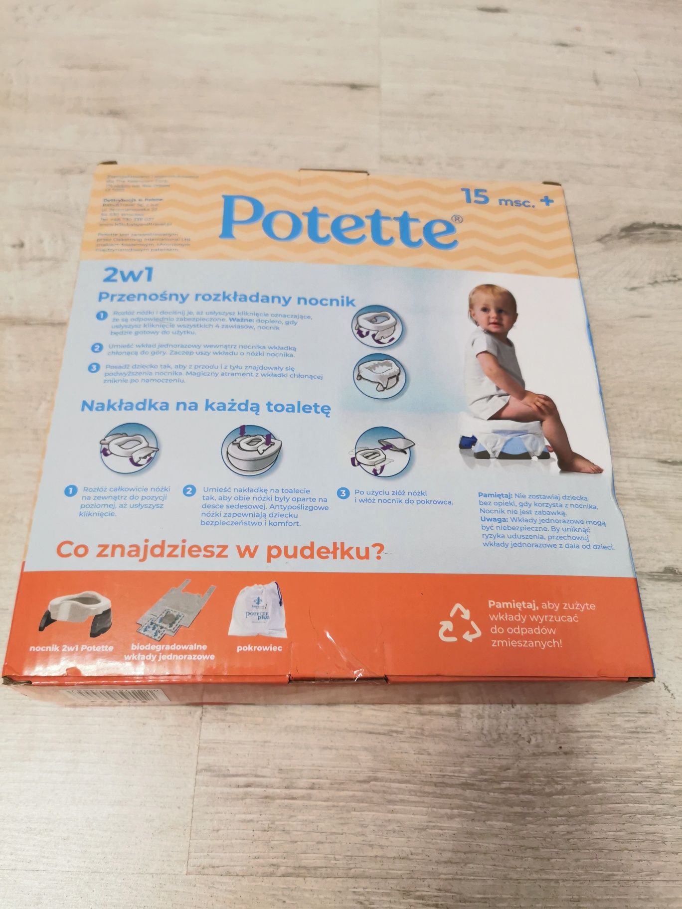 Nowy nocnik Potette Plus 2w1 Nocnik dla dziecka i nakładka na toaletę