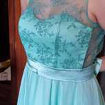 Vestido cerimónia comprido com renda