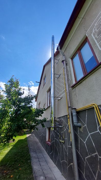 Димоходи з нержавійки,димохід,труба нержавійка,монтаж комену труба ral