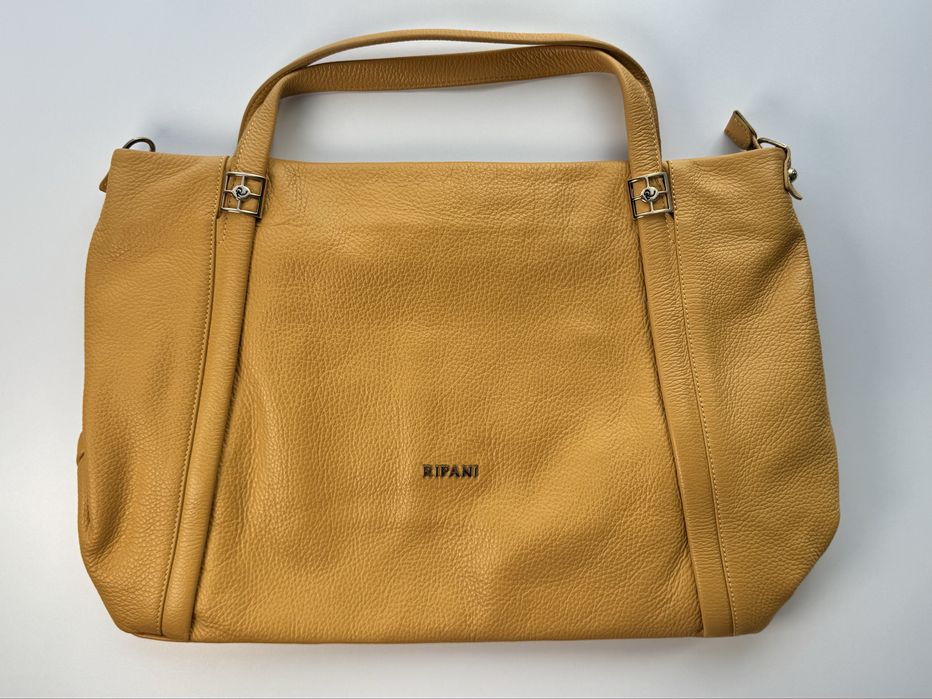 Skórzana torebka włoskiej marki premium RIPANI, shopperka