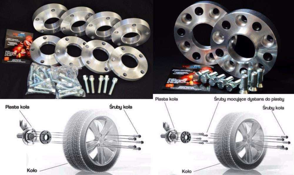 DYSTANSE ADAPTERY FLANSZE do felg Skoda Superb Octavia Fabia Kodjaq