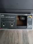 Reflektor led duo czarny nadtynkowy