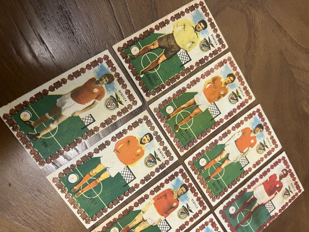 Cromos caramelo do Benfica dos anos 70