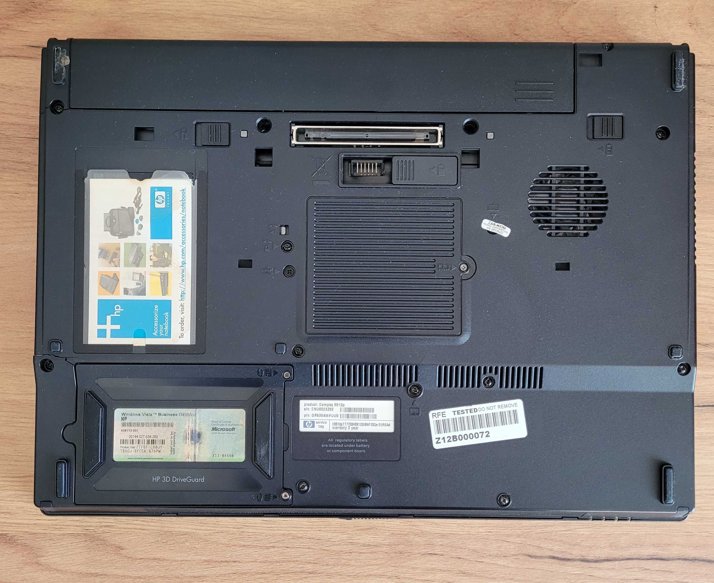 Laptop HP Compag 8510p