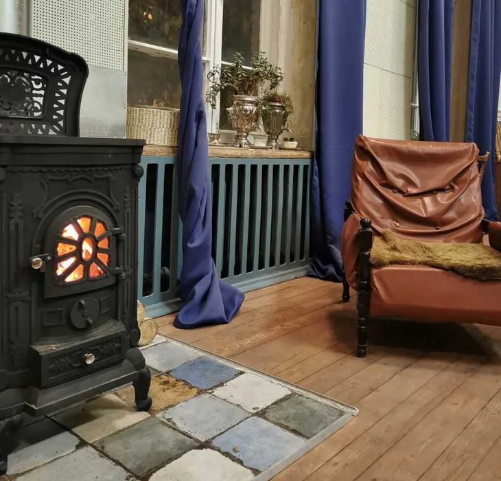 Буржуйка піч печь чугунная двохстенная 9 квт камин новая