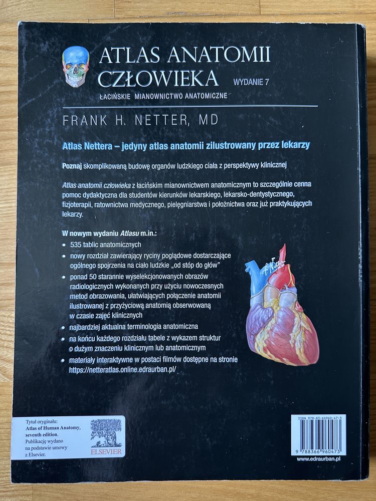 Atlas Anatomii Człowieka, Netter, Łaciński, wyd. 7