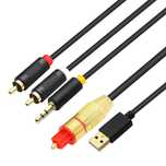 GINTOOYUN Koncentryczny cyfrowy analogowy kabel audio konwerter