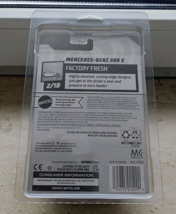 Hot wheels Mercedes 500 E BIAŁY Ekskluzywne Wydanie
