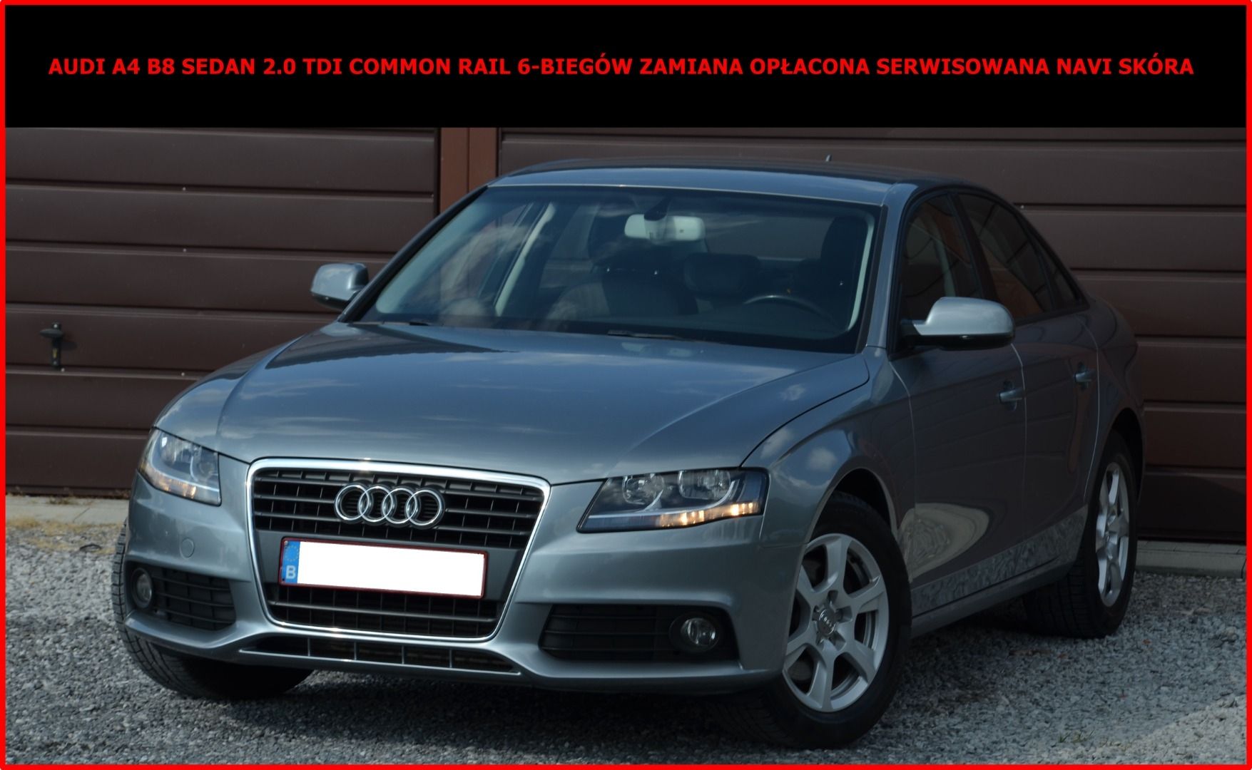 Audi A4 B8 Sedan 2.0 TDI CR Zamiana Opłacona Serwis Skóra Navi