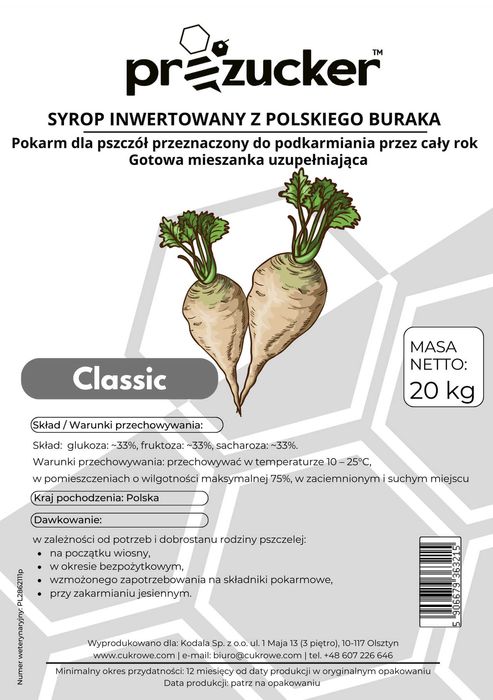 Syrop INWERT pokarm dla pszczół pasza POLSKI CUKIER | cukrowe.com