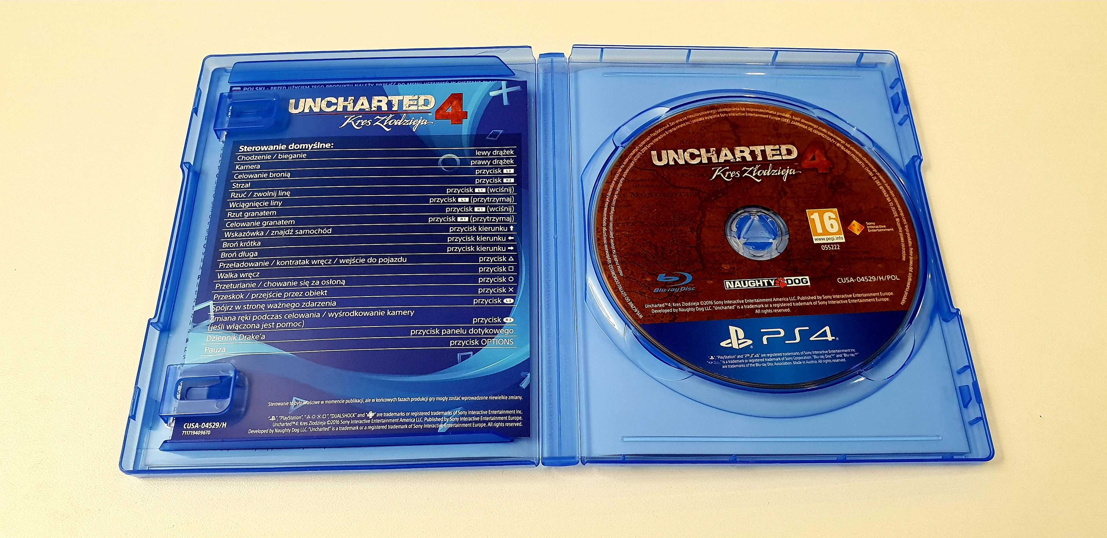Gra Uncharted 4 Kres Złodzieja PS4 PS5 Playstation 4 5