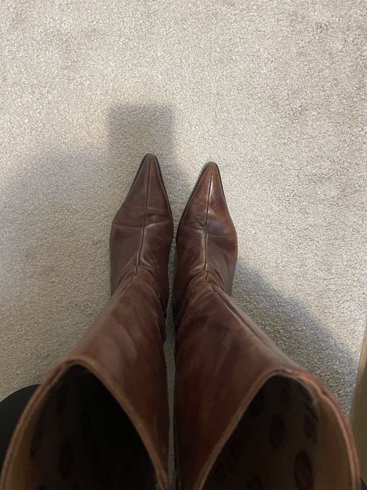 Botas Castanhas Cano Alto
