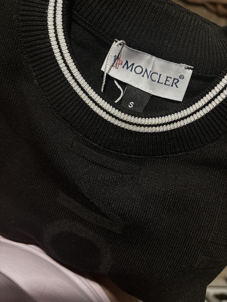 Sweterek lekki sweter męski naturalna bawełna pamuk M.O.N.C.L.E.R S