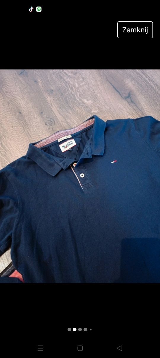 Tommy Hilfiger L polo longsleeve oryginalny