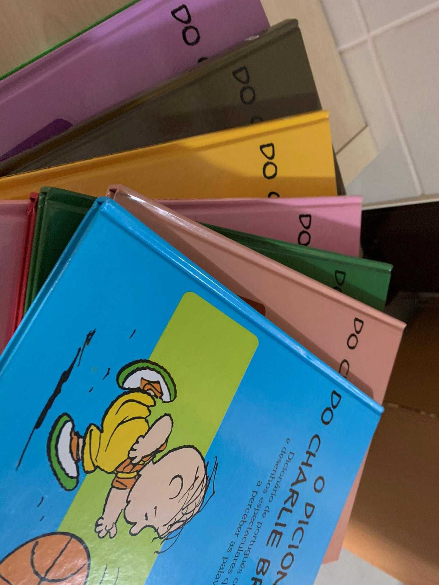 Coleção de 16 Dicionários em Português/Inglês do "Charlie Brown"