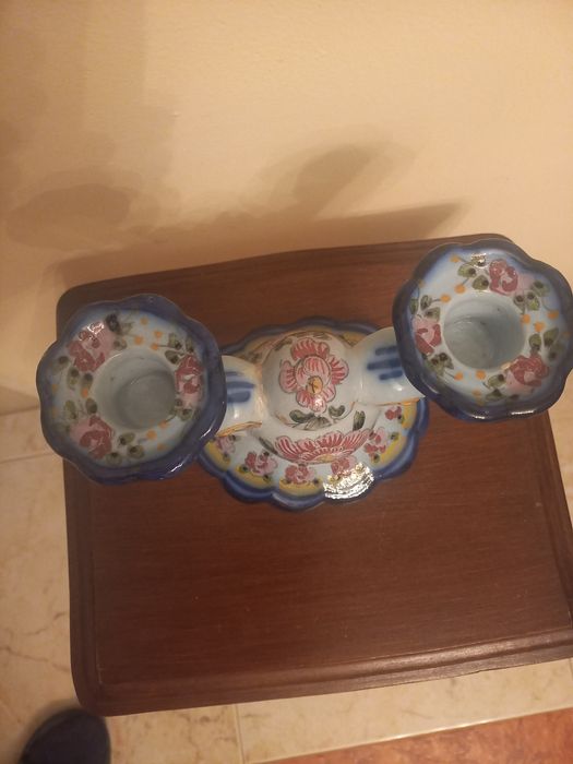 Castiçal em porcelana
