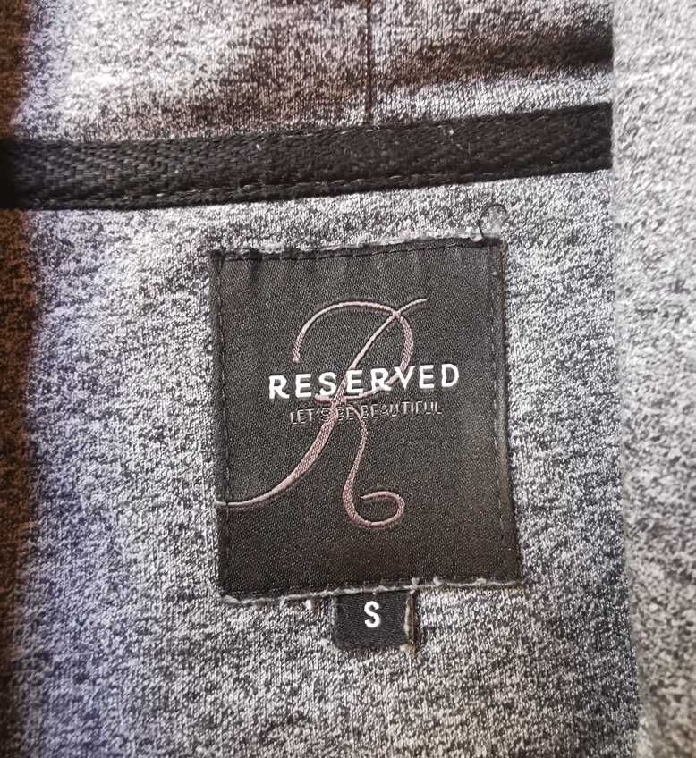 Kardigan/bluza z kapturem szary Reserved, rozm. S