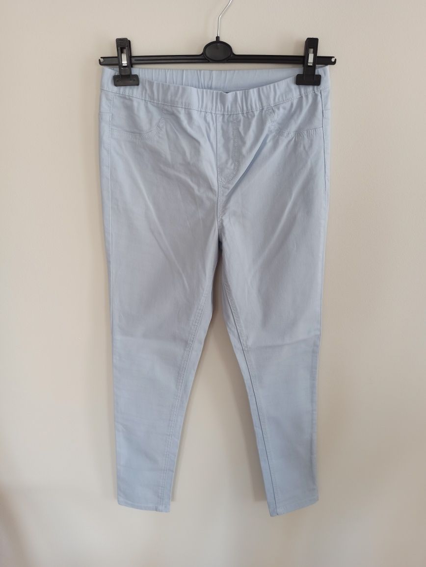 Błękitne spodnie jeansy Beloved Pepco 38/M 40/L wysoki stan rozciągliw