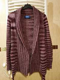 długi sweter- kardigan wiązany z kołnierzem Mexx S/36