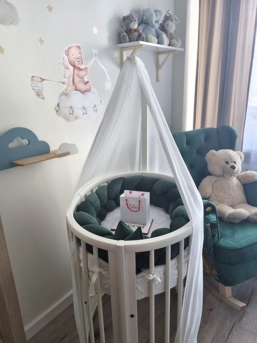 Kompletny zestaw Stokke® Sleepi™ Biały + Baldachim