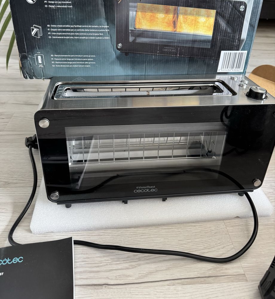 Toster Cecotec Vision Toast srebrny/szary 1260 W