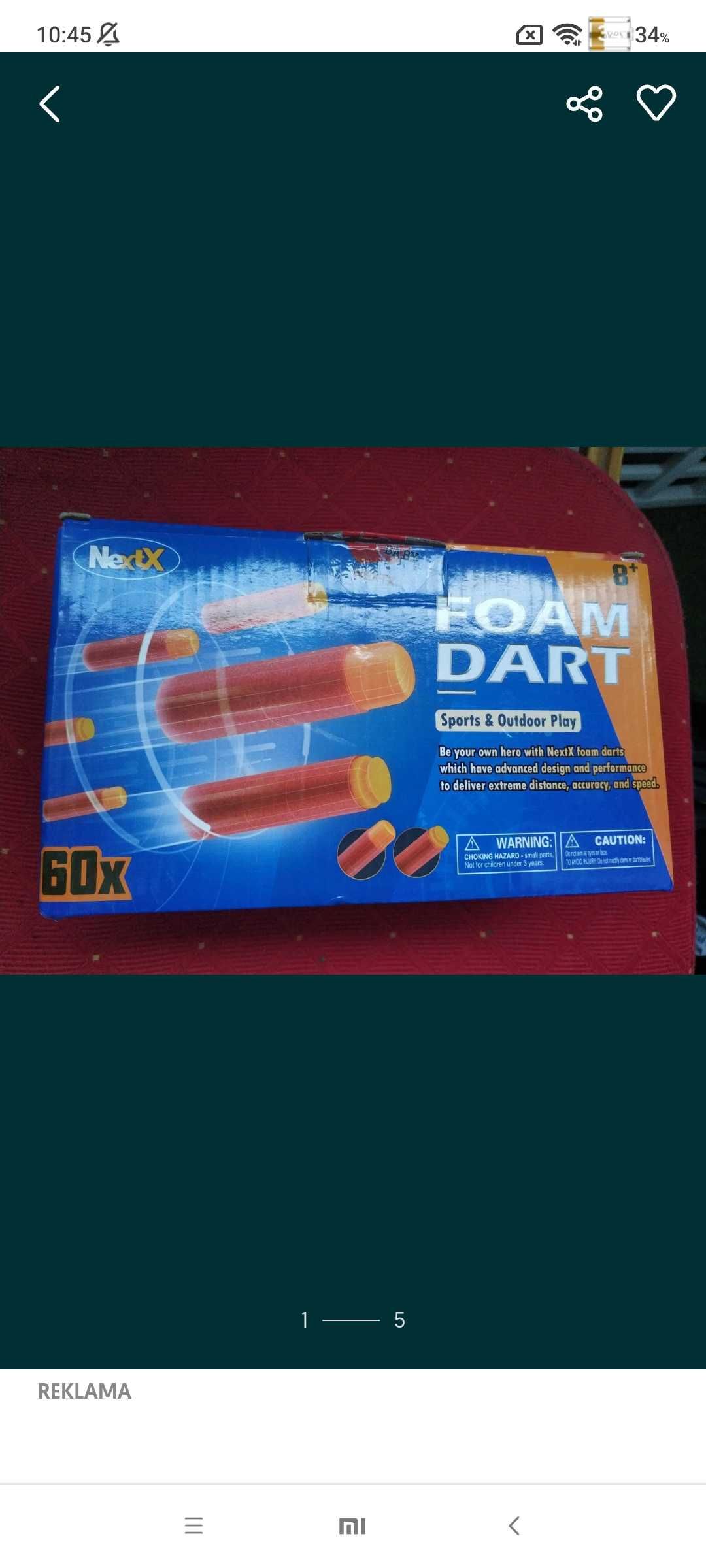 Strzałki Nerf Dart rzutki z pianki NextX Blaster do Pistoletu dart