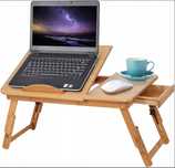Bambusowy Stolik pod laptopa stolik do łóżka 55x31cm