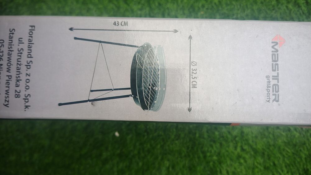 Grill mały przenośny balkonowy 32cm