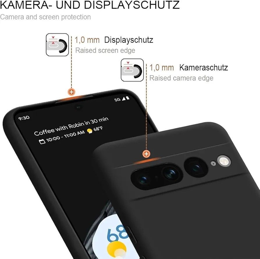 Etui Google Pixel 7A czarne, matowe, od HSP, slim, soft