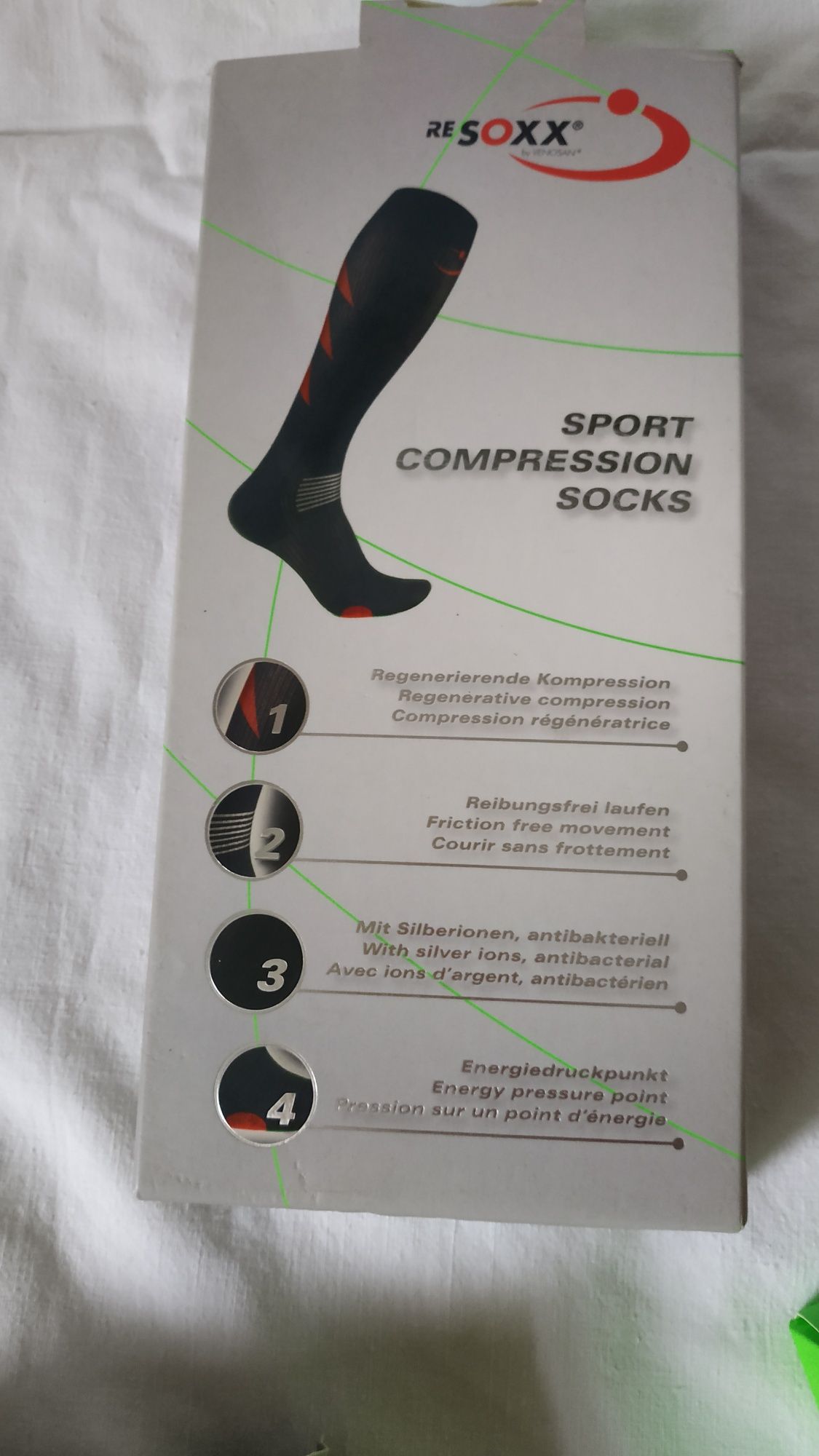 Спортивні компресійні носки з іонами срібла Resoxx, оригінал
