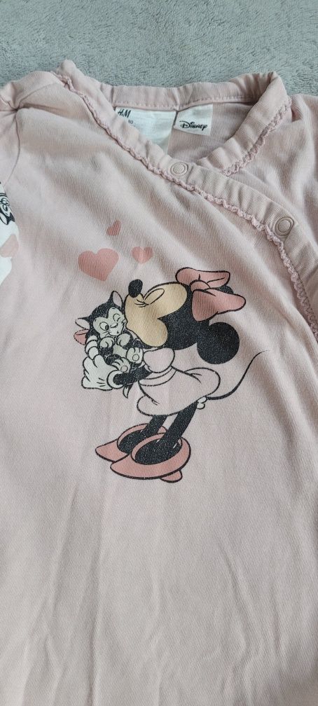 Pajace bez stópek h&m Minnie rozm. 80, 3 pary