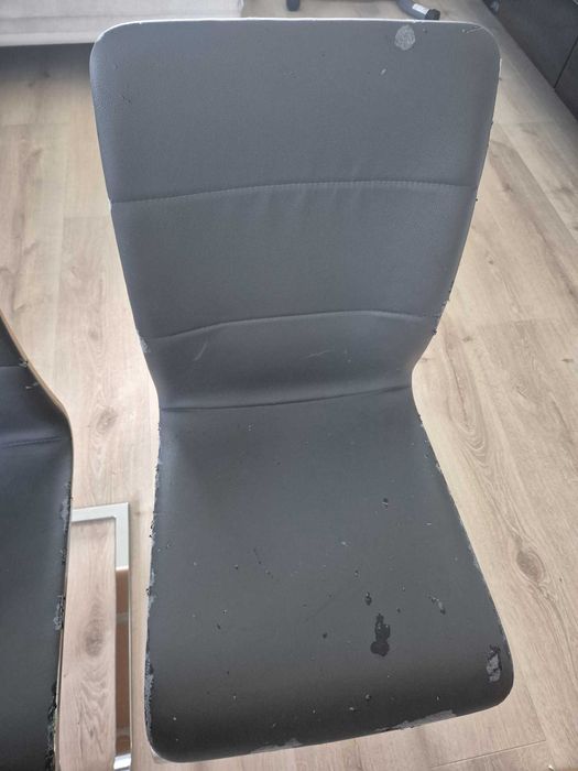 Krzesła Paged - 6 sztuk - Drewno + metal -Tapicerka do renowacji