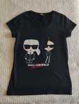 Футболка от 10 до 14-15 лет Karl Lagerfeld чёрная со стразами