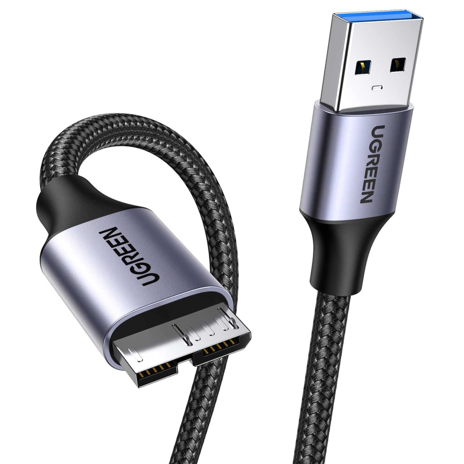 Кабель UGREEN micro USB-B to USB-A Hard Drive Cables 1 метр