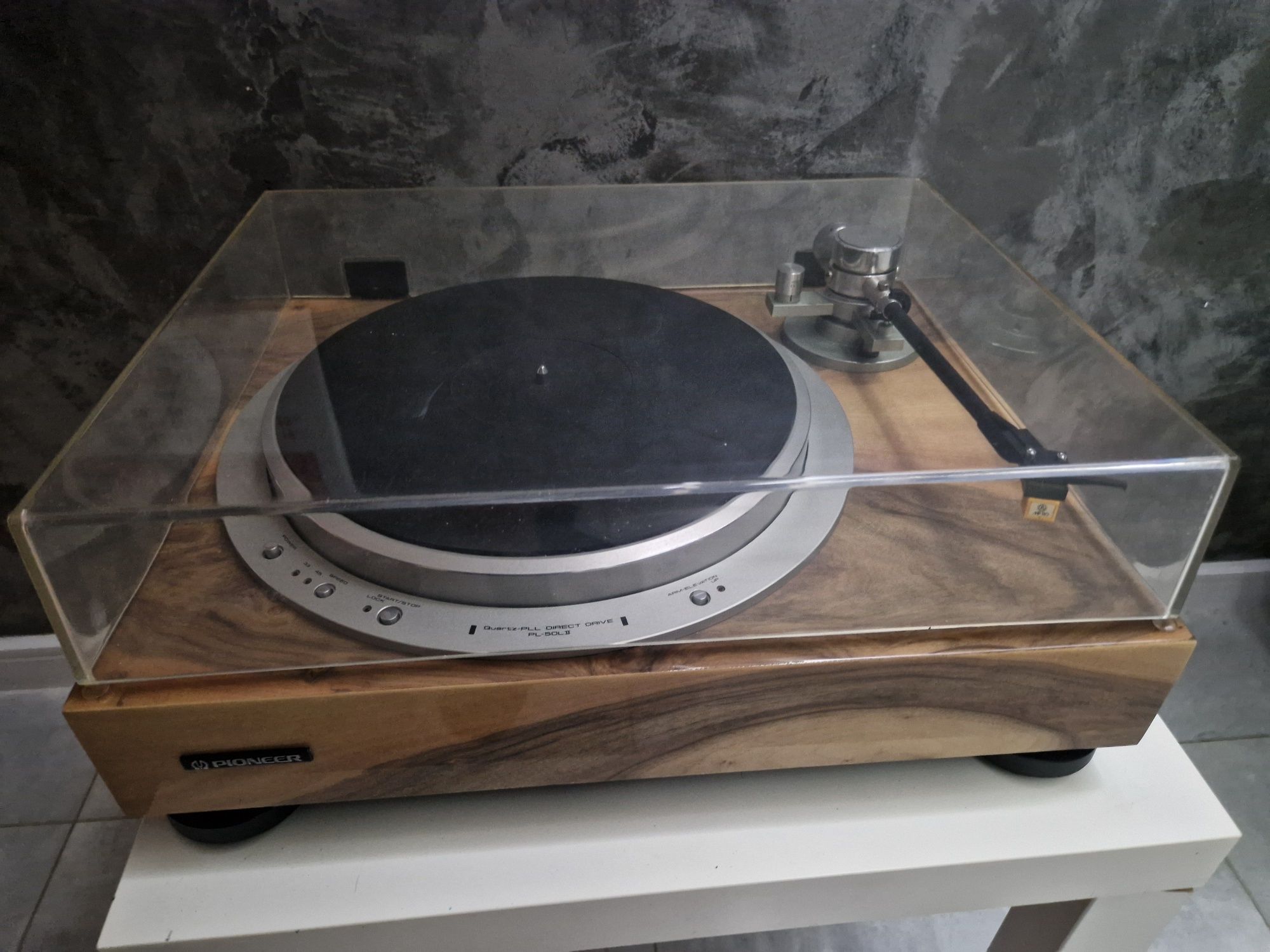 Gramofon pioneer PL 50ll w pìęknym drewnianym naturalnym fornirze
