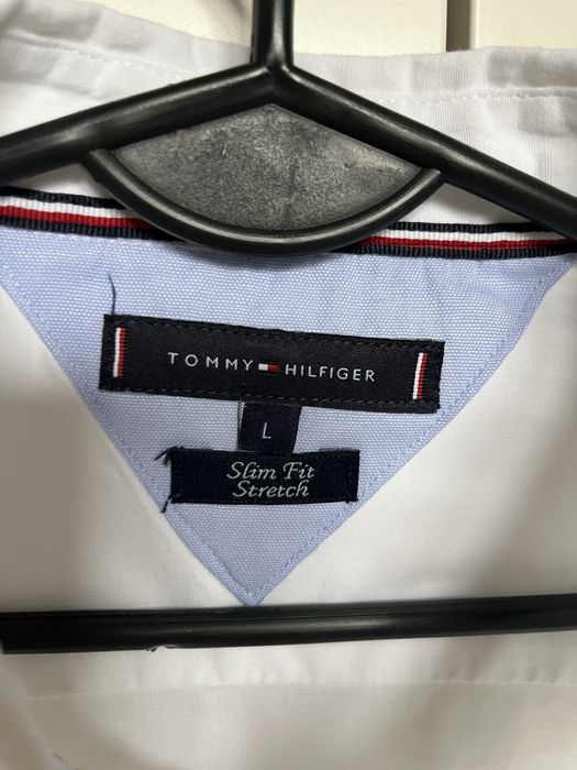 Koszula biała Tommy Hilfiger L slim fit stretch