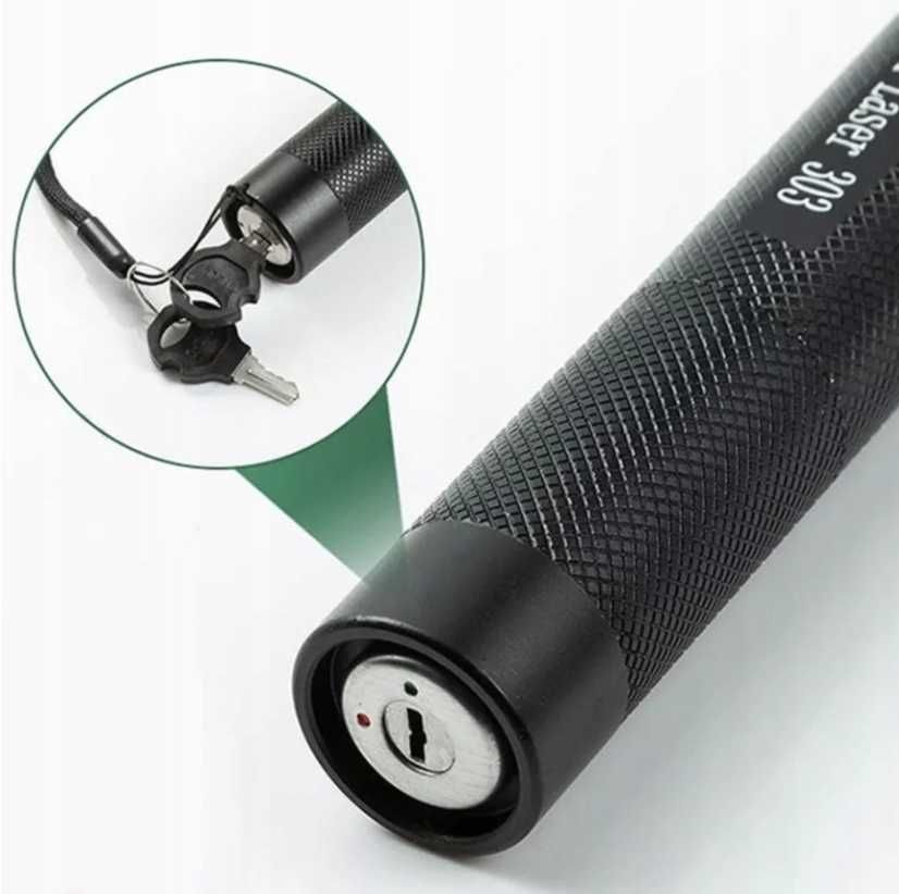 LASER ULTRA MOCNY WSKAŹNIK laserowy zielony pointer daleki zasieg 4w1