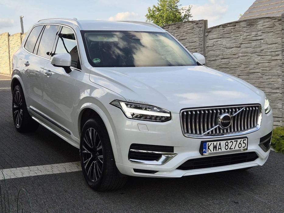 Volvo XC 90 T8 Recharge 455KM Europa 7osobowy Harman Kardon Skóra Biała Perła