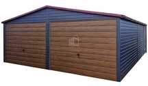 Garaż Blaszany 6X6M 2X Brama Uchylna Drzwi  Rynny Dwuspad Id847