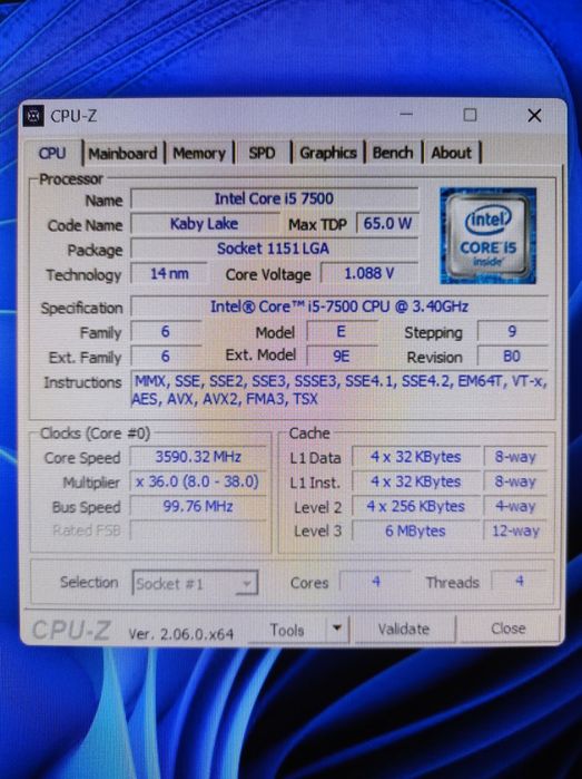 Procesor Intel core I5 7700