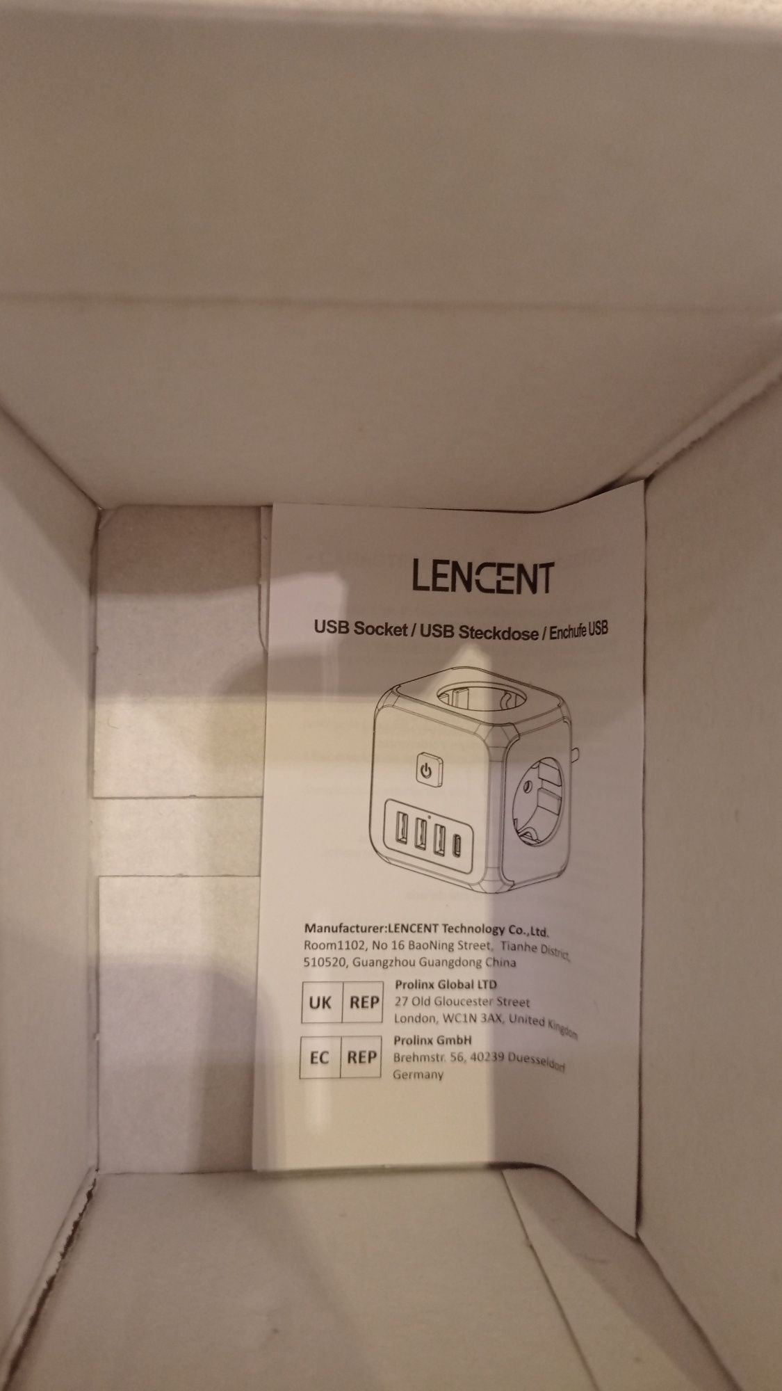 Wtyczka rozgałęźnik Lencent. Przedłużacz USB Lencent. Gniazdo USB